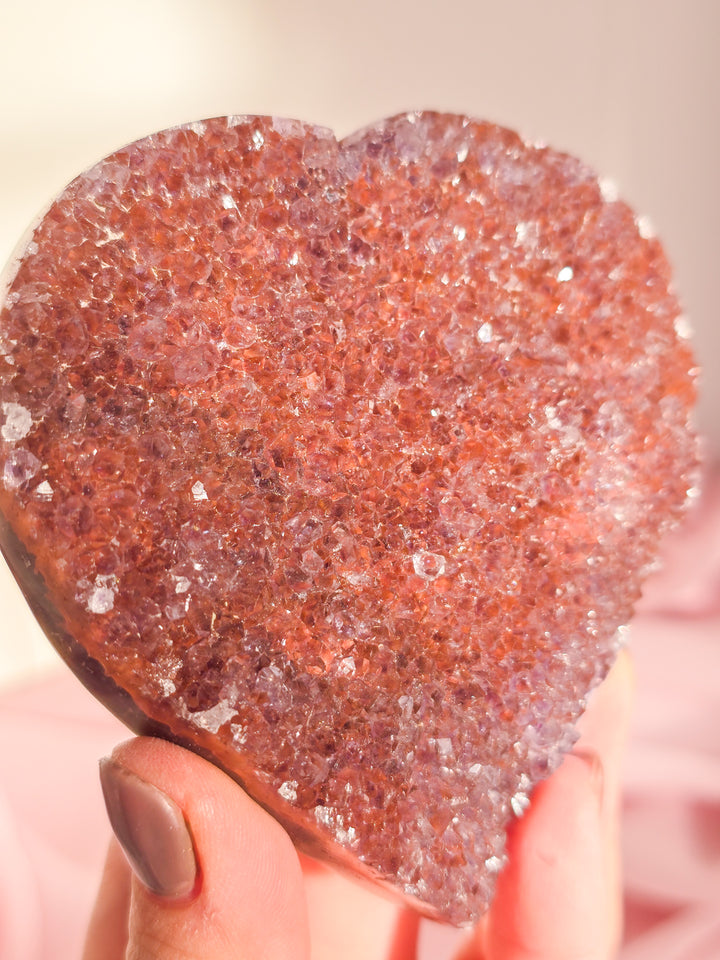 Ruby Rainbow Amethyst Heart c