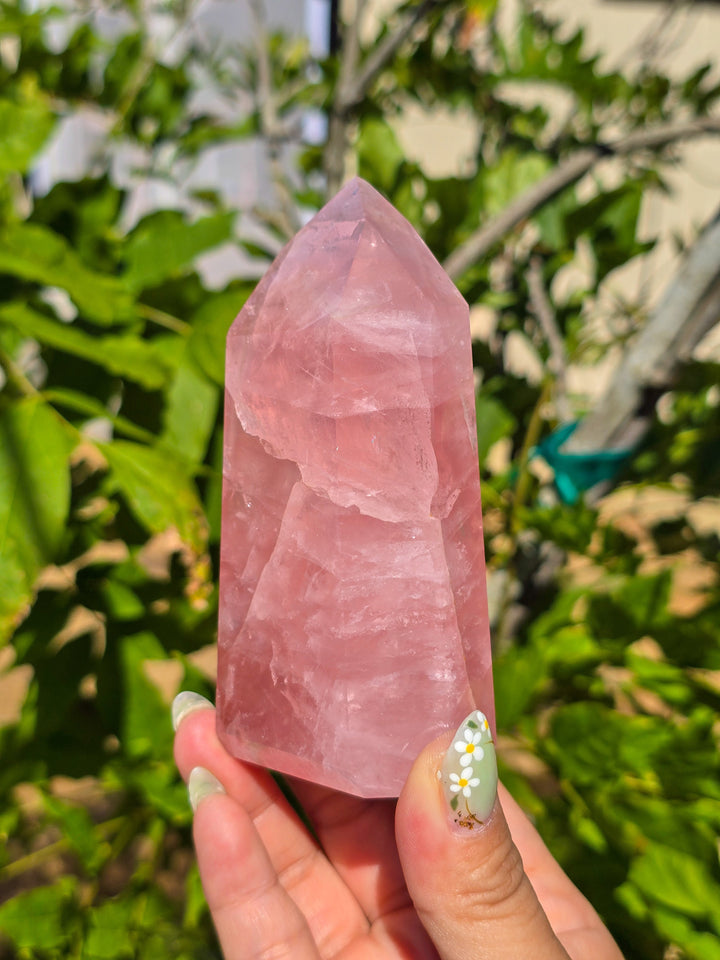 HQ Brazillian Rose Quartz Tower T2