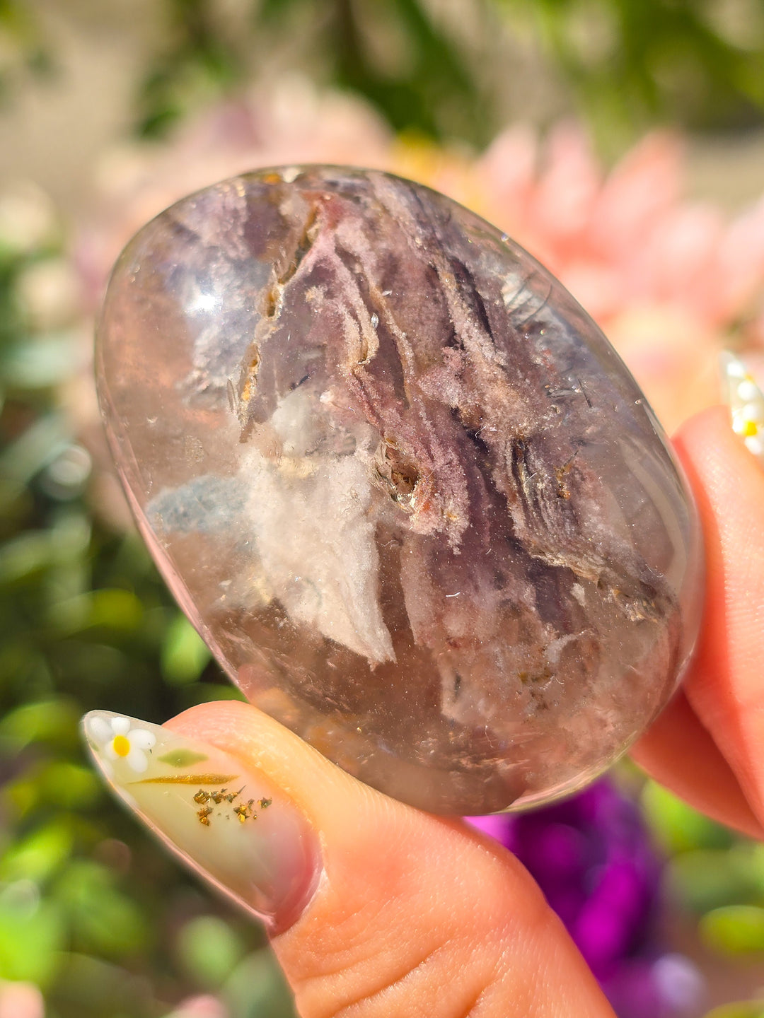 Garden Quartz Lens with Rutile B