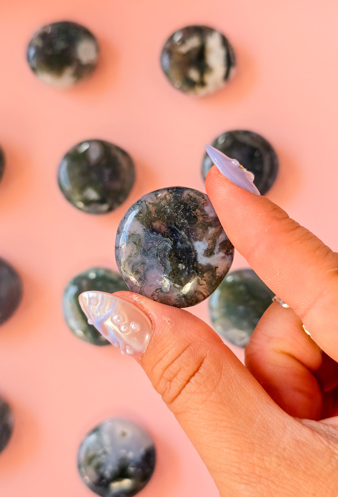 Moss Agate Mini Flat