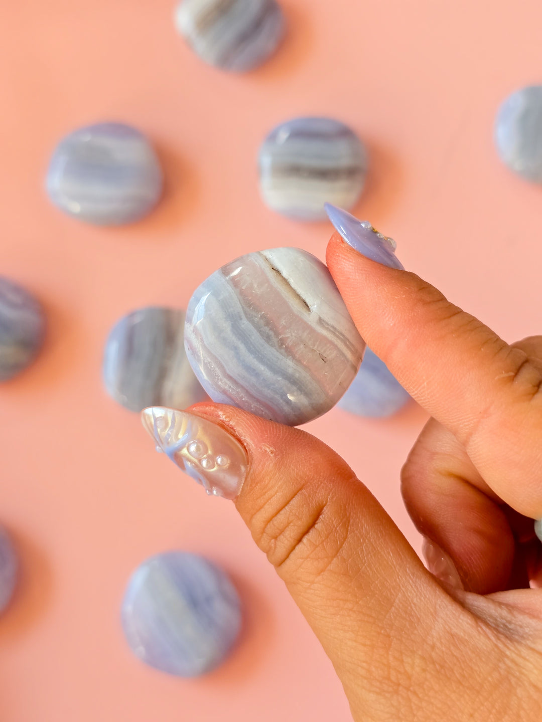 Blue Lace Agate Mini Flat