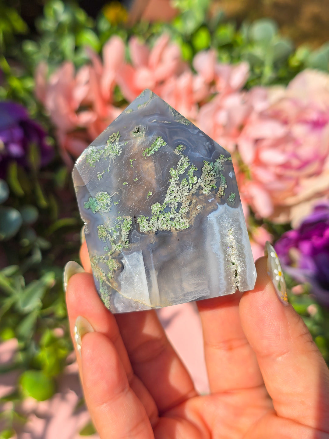 Moss Agate Chunky Tower D1