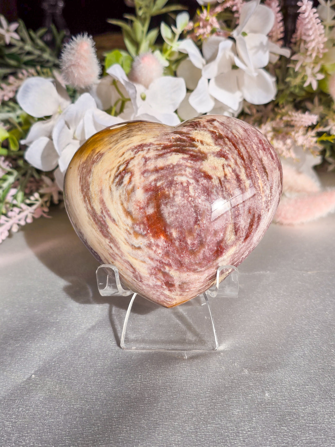 Petrified Wood Puffy Heart A