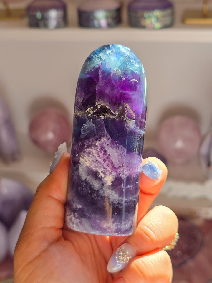 Moody Rainbow Fluorite Freeform
