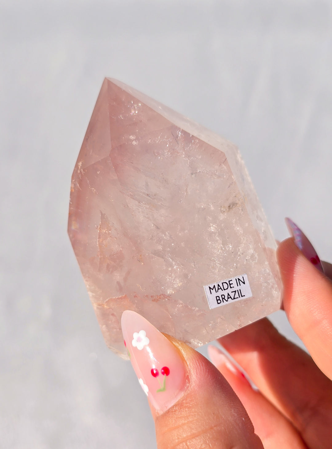 Pink Lithium Quartz Tower D