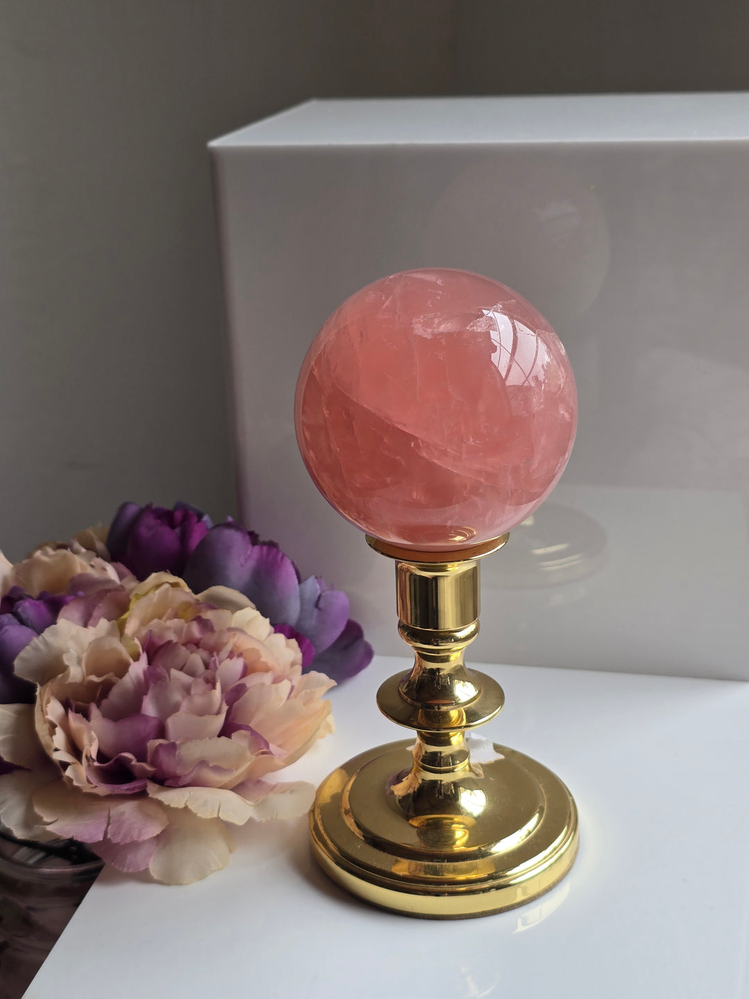 HQ Brazillian Rose Quartz Sphere "B"