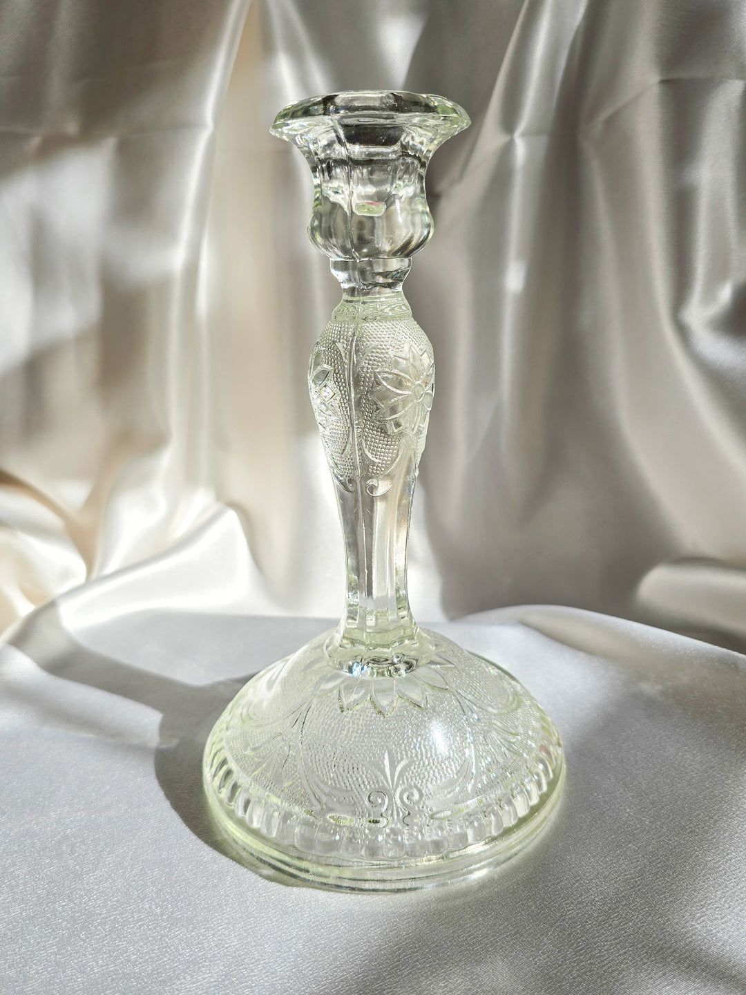 Vintage Glass Candle Holders