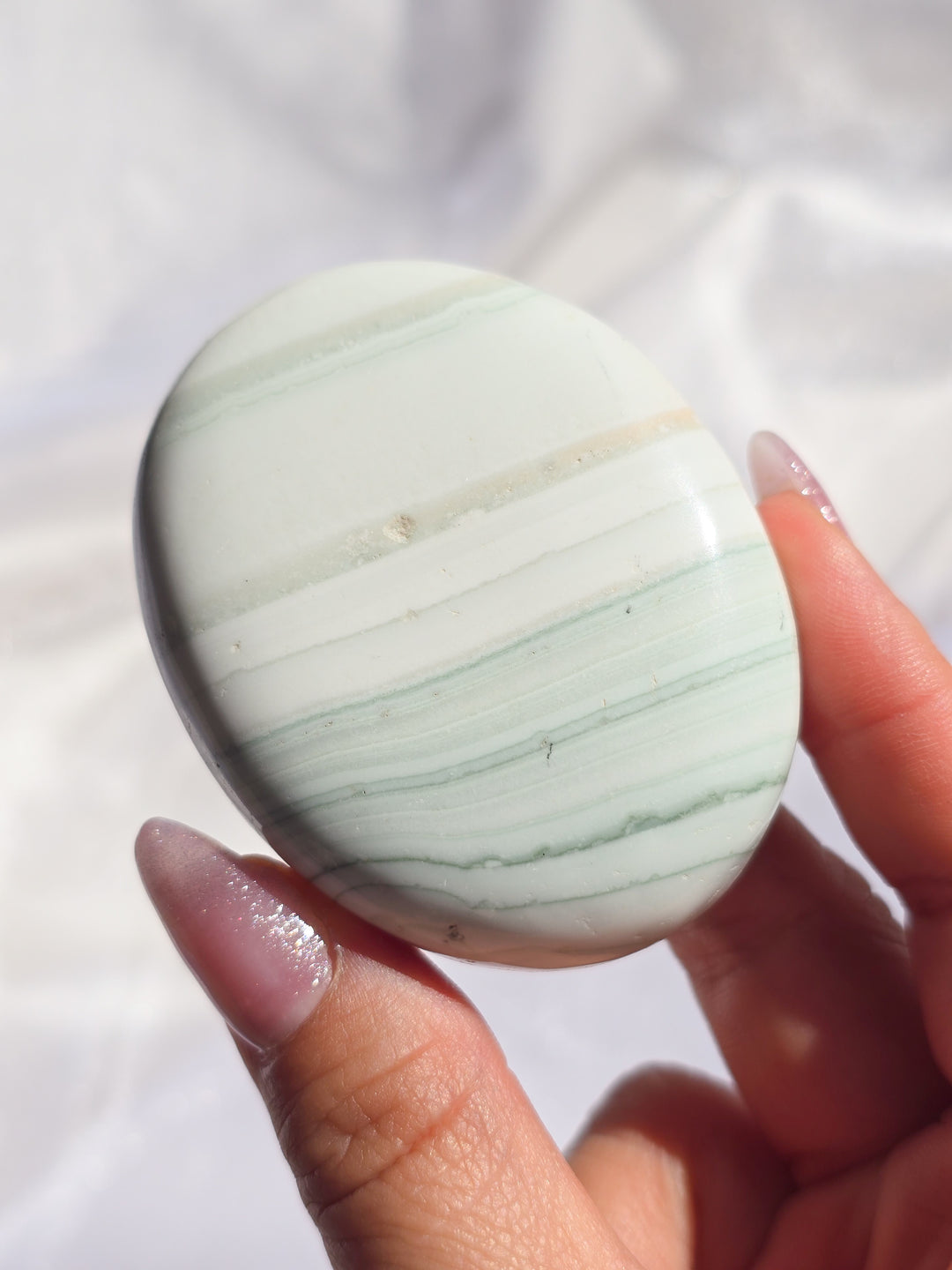 Mint and Cream Green Onyx from India