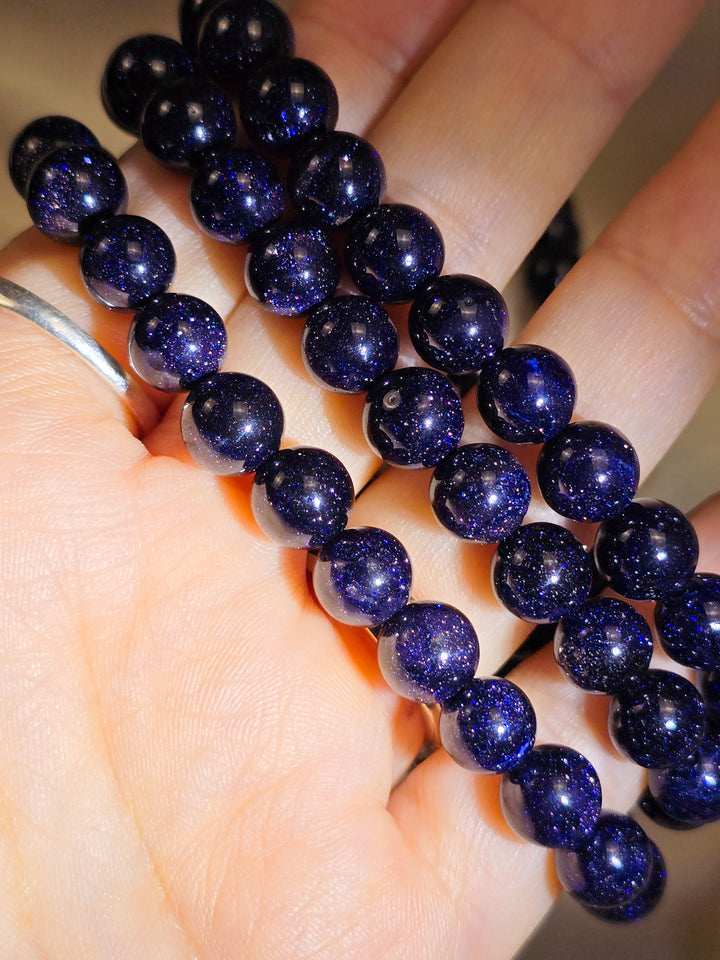 Blue Sandstone 8mm Bracelet