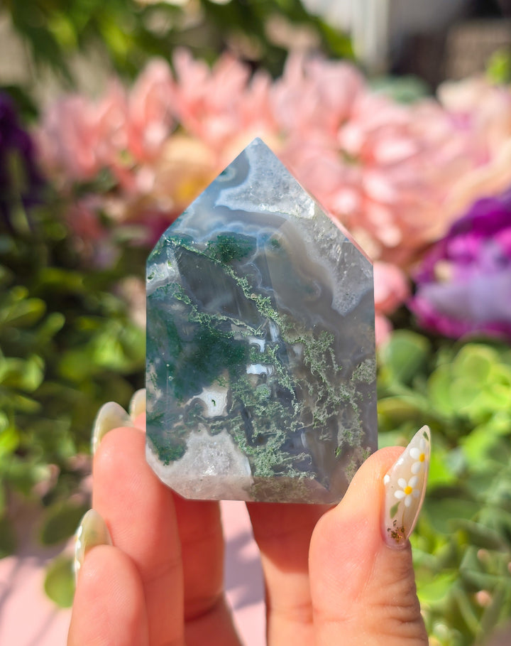 Moss Agate Chunky Tower D3