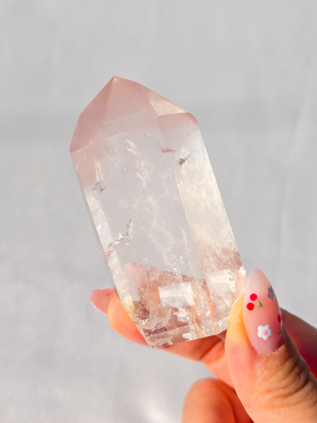 Pink Lithium Quartz Tower B