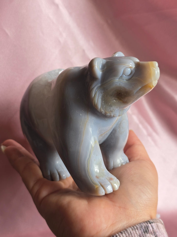 Druzy Banded Agate Bear B (see notes)