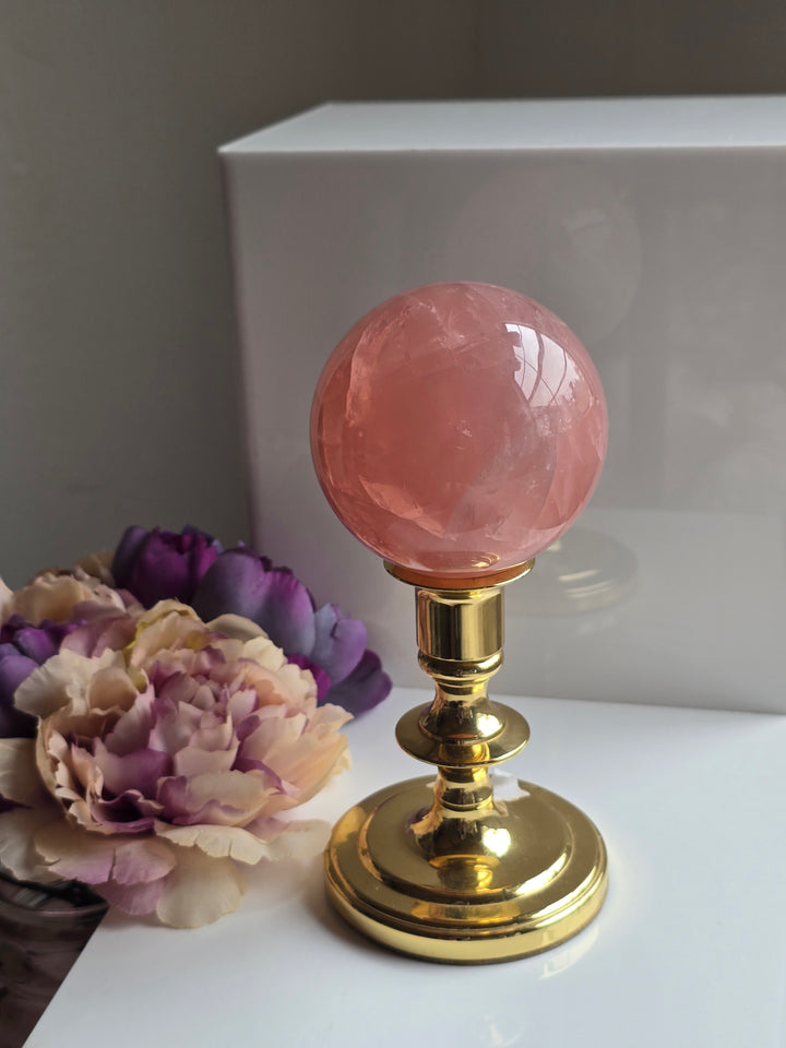 HQ Brazillian Rose Quartz Sphere "B"