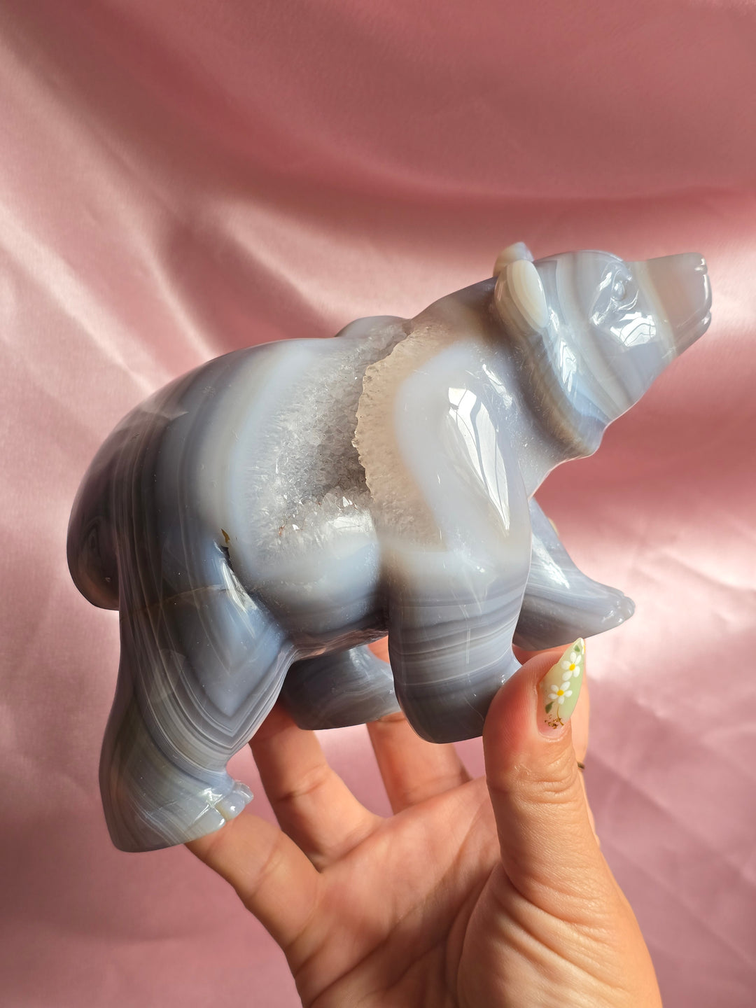 Druzy Banded Agate Bear A