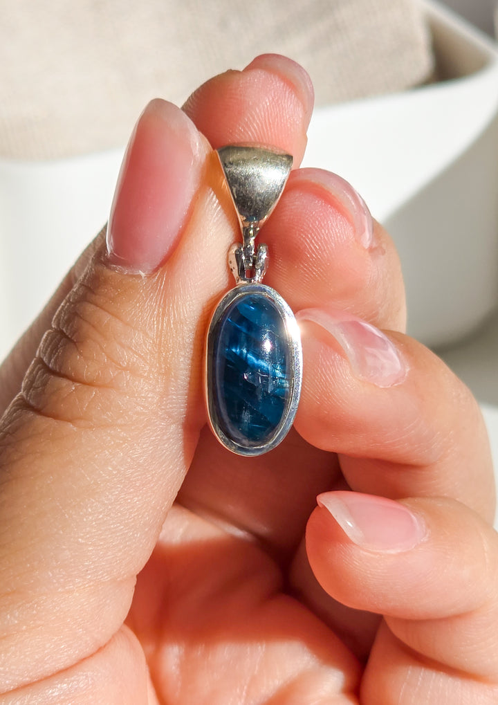 Blue Kyanite Oval Pendant