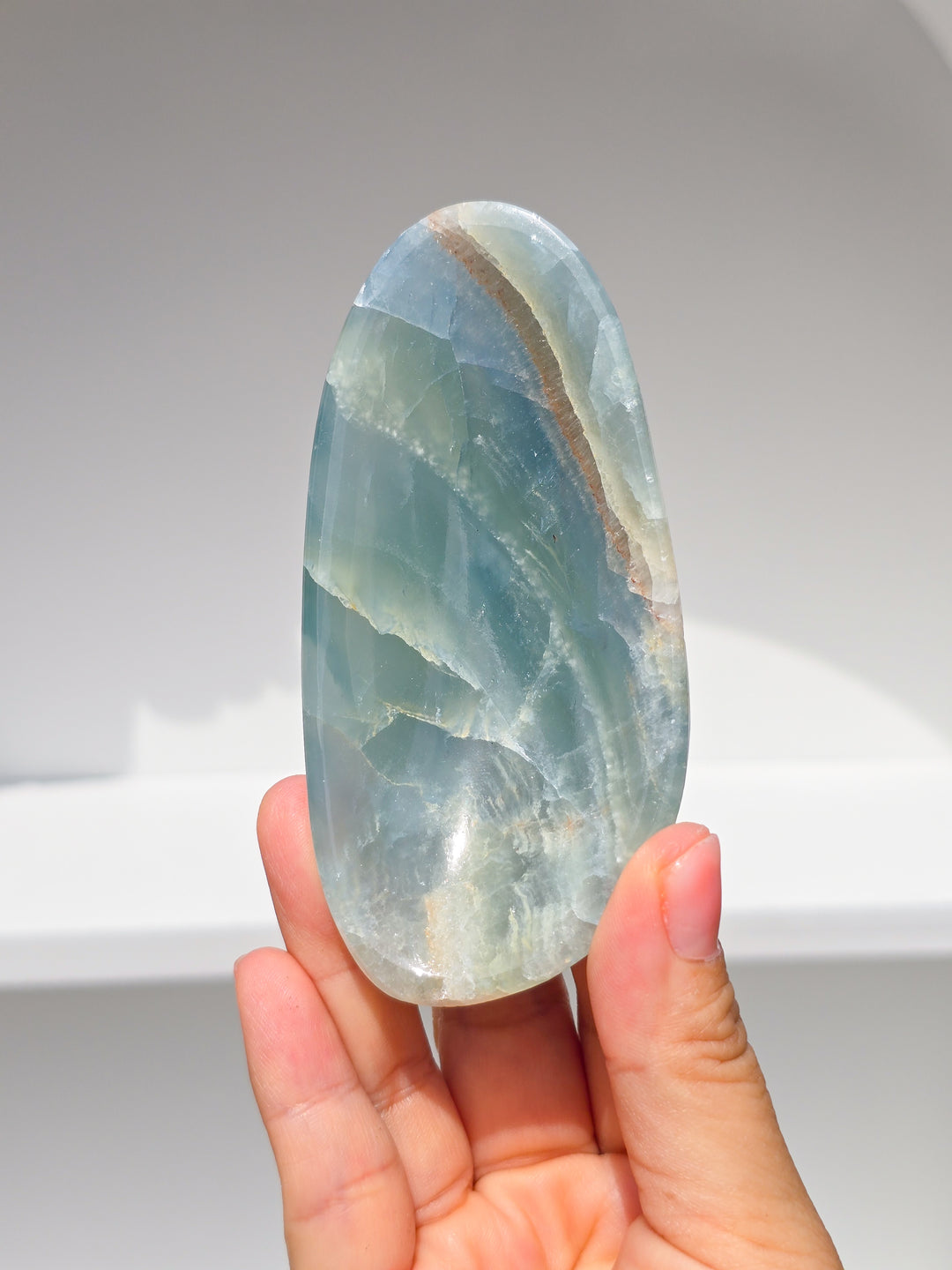 Lemurian Aquatine Calcite Bowl