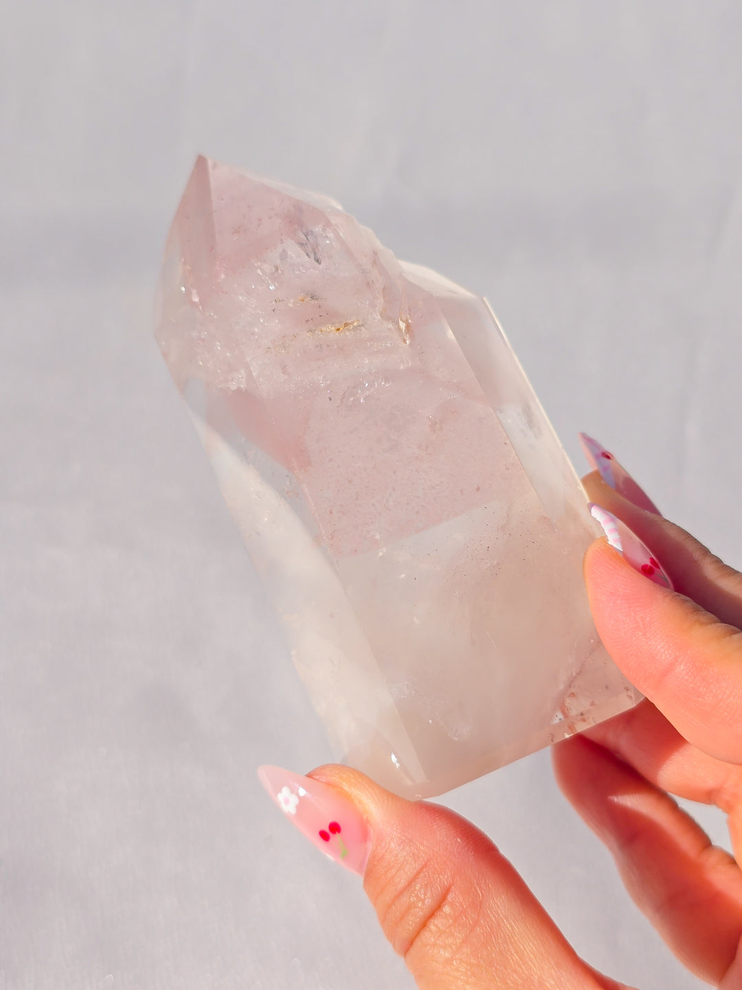 Pink Lithium Quartz Tower A