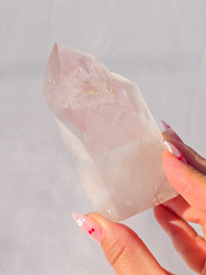 Pink Lithium Quartz Tower A
