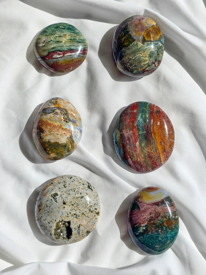 Sea Jasper Palm Stone " Hidden Forest"
