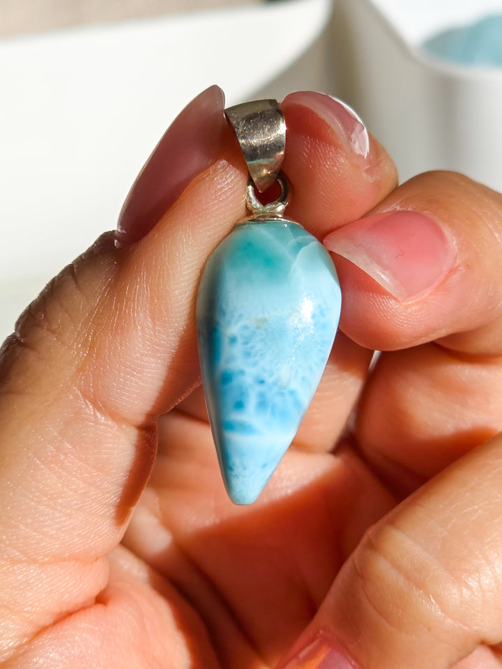 Larimar Sea Tear Pendant