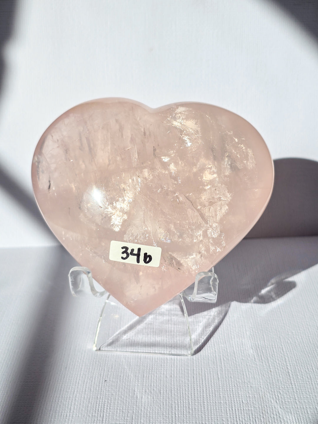 Rose Quartz Puffy Heart A