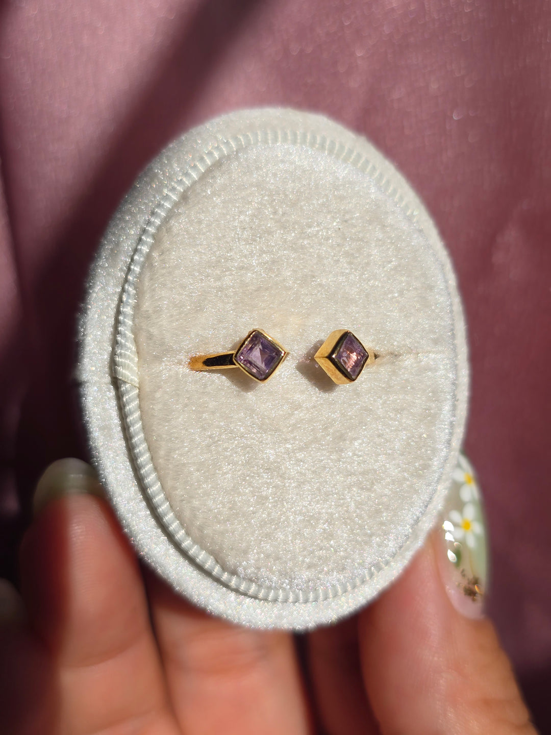 Elaine Amethyst Open Ring