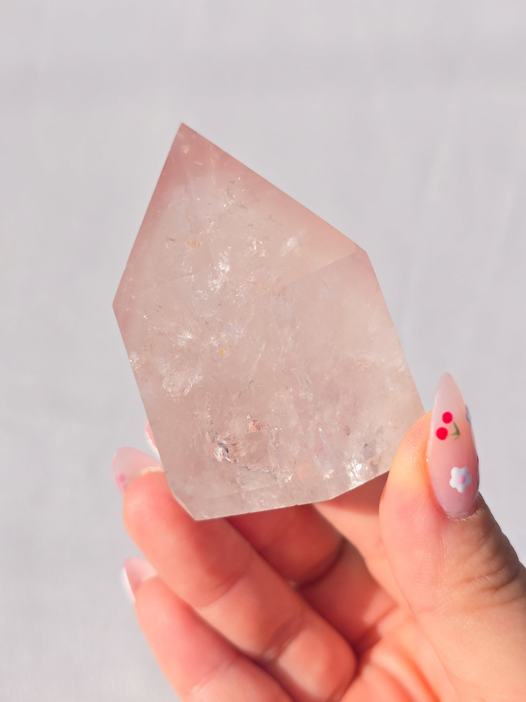Pink Lithium Quartz Tower D