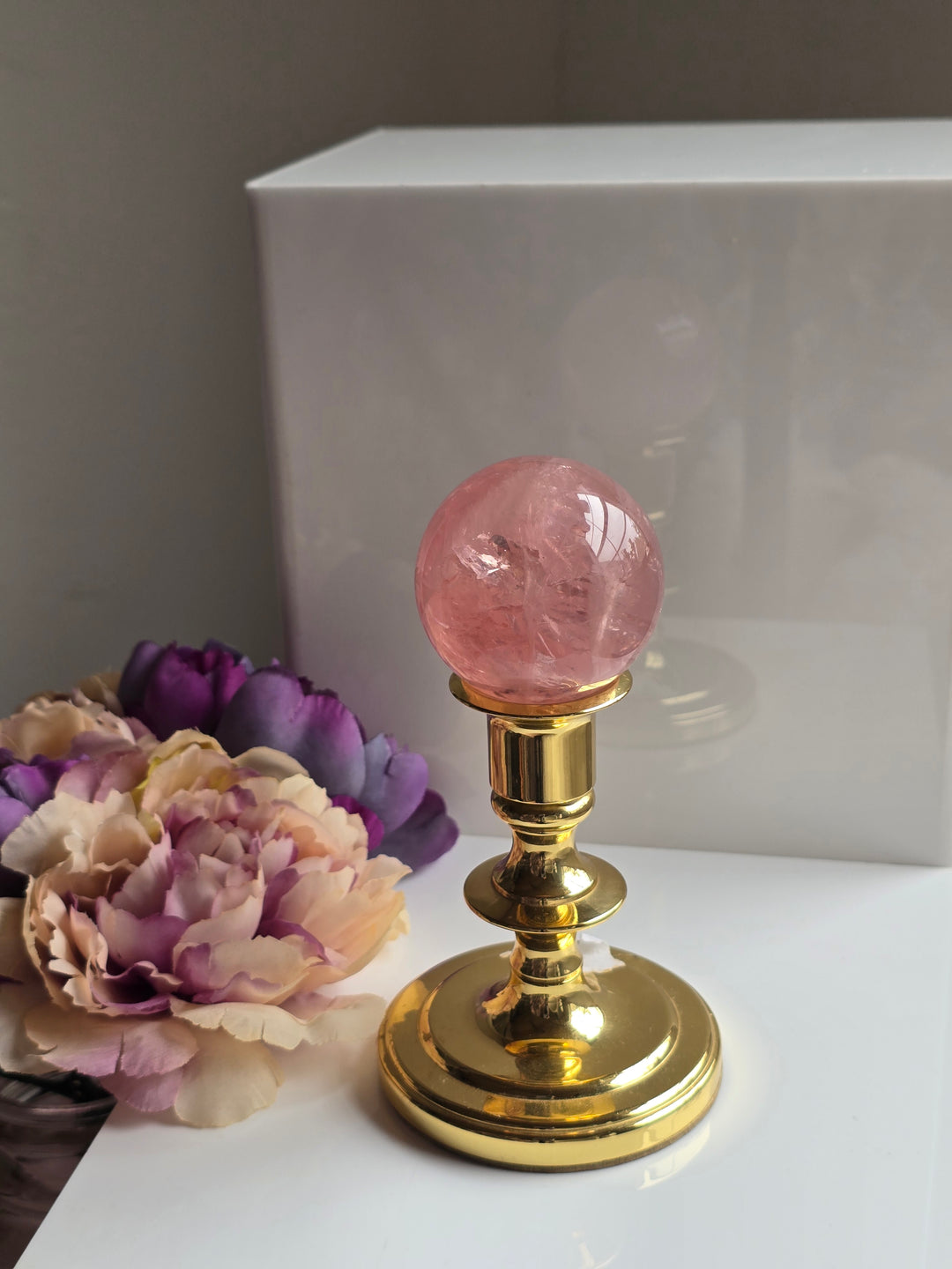 HQ Brazillian Rose Quartz Sphere "G"