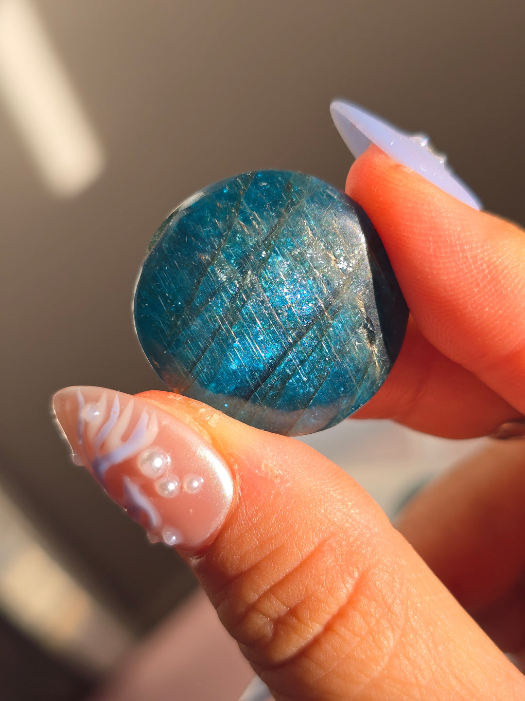 Blue Apatite Mini Flat