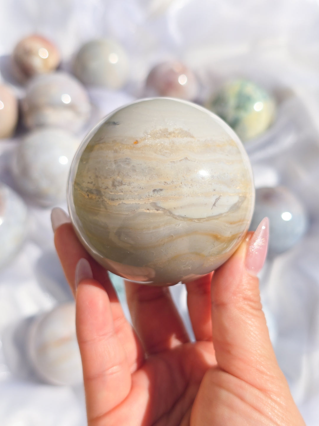 Sea Jasper Sphere L