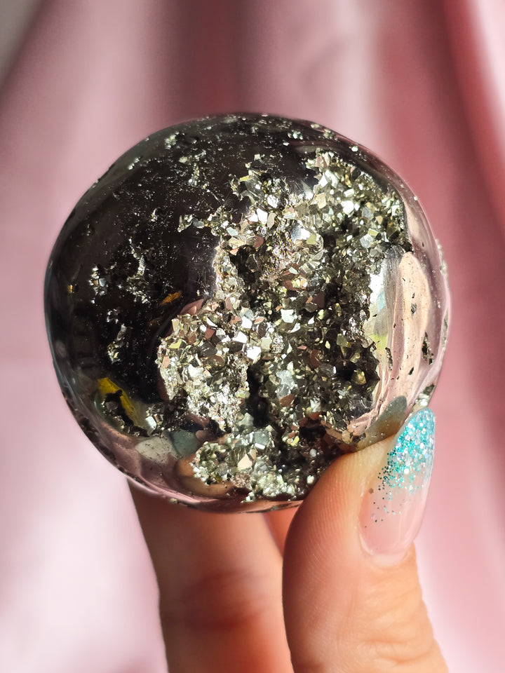 You Pick, Druzy Pyrite from Peru Sphere
