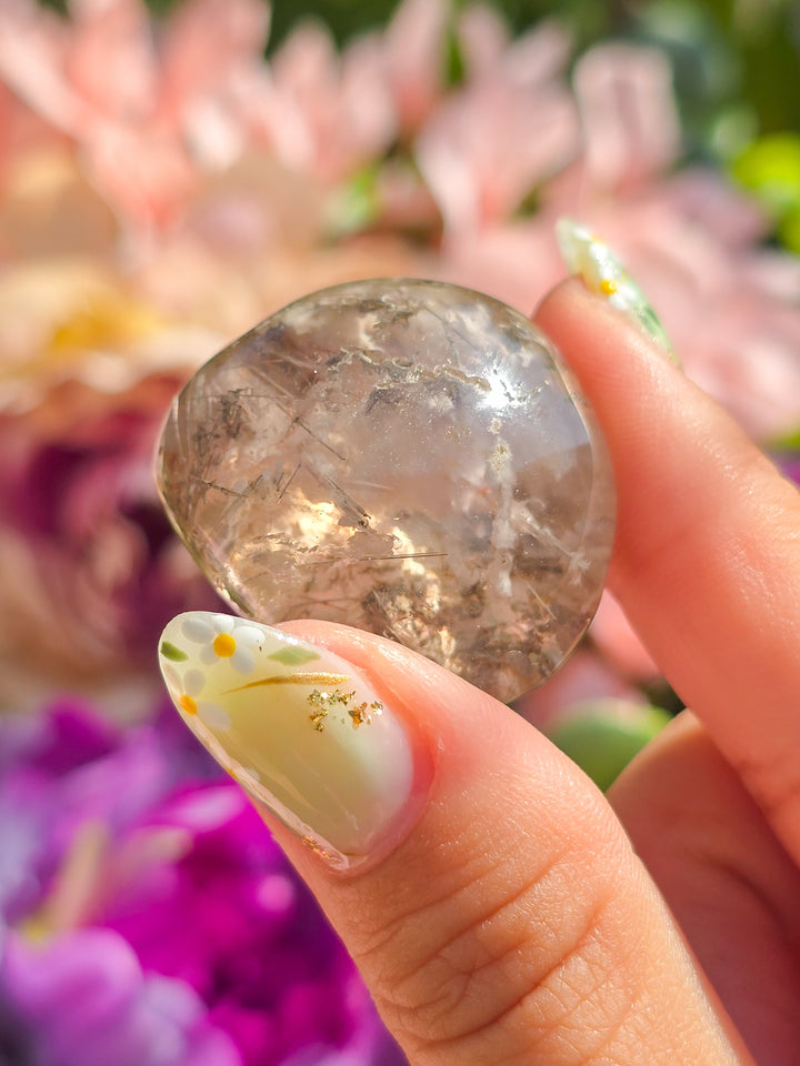 Garden Quartz Lens With Rutile K