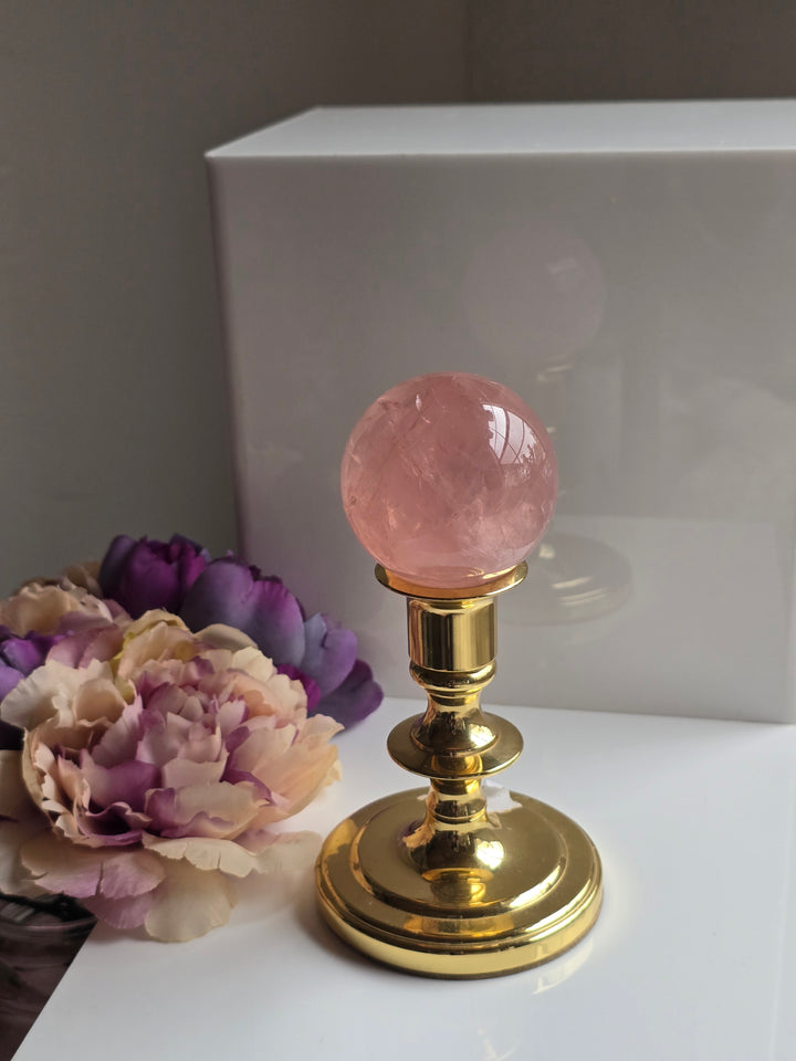 HQ Brazillian Rose Quartz Sphere "D"