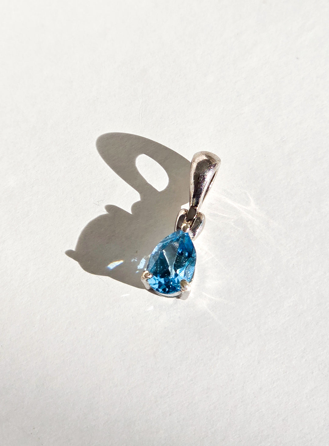 Faceted Blue Apatite Pendant