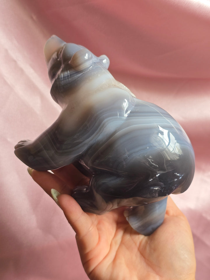 Druzy Banded Agate Bear A