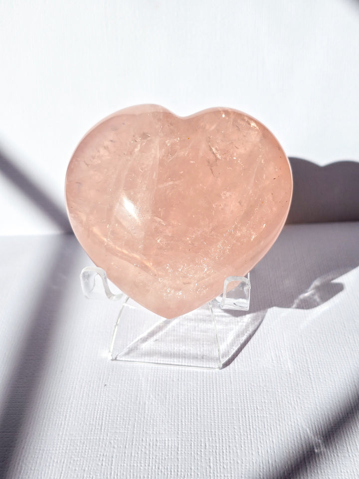 Rose Quartz Puffy Heart A