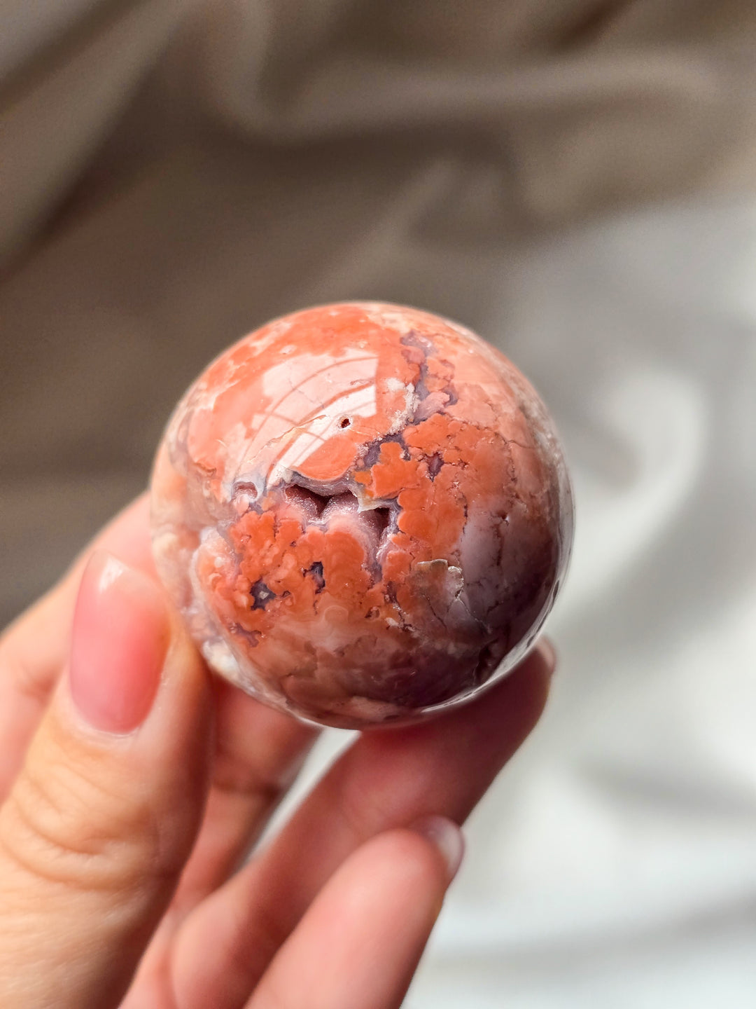 Cotton Candy Agate Sphere A