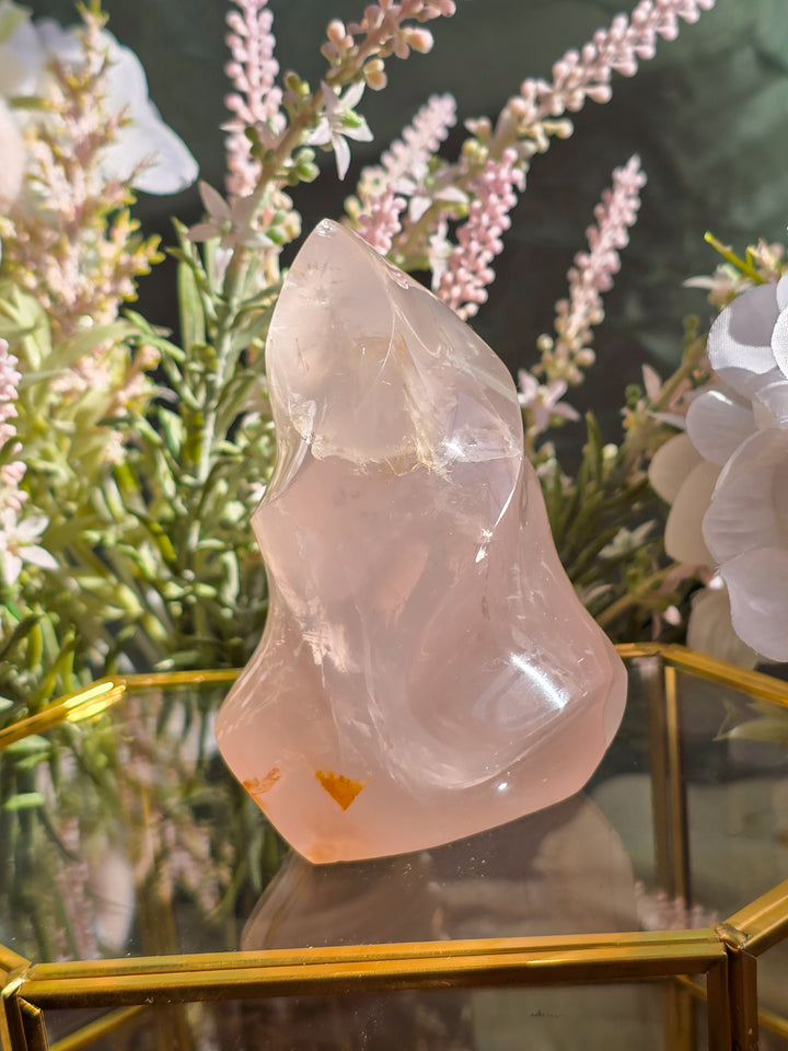 Girasol Rose Quartz Flame