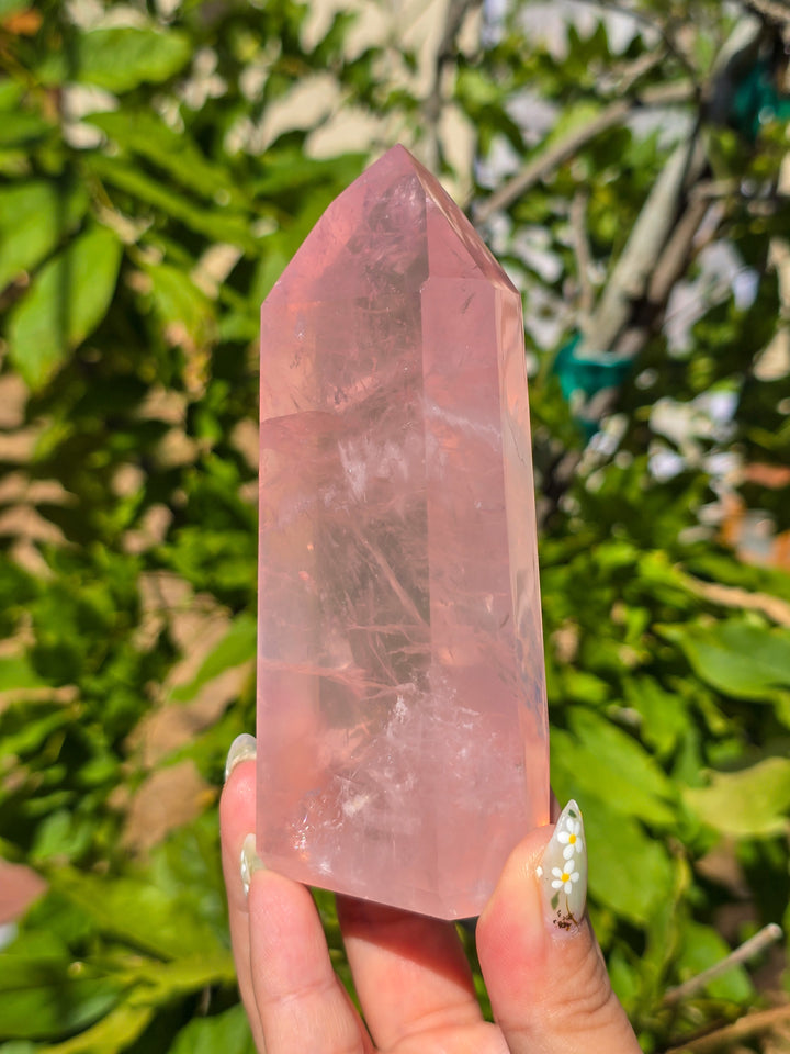 HQ Brazillian Rose Quartz Tower T1