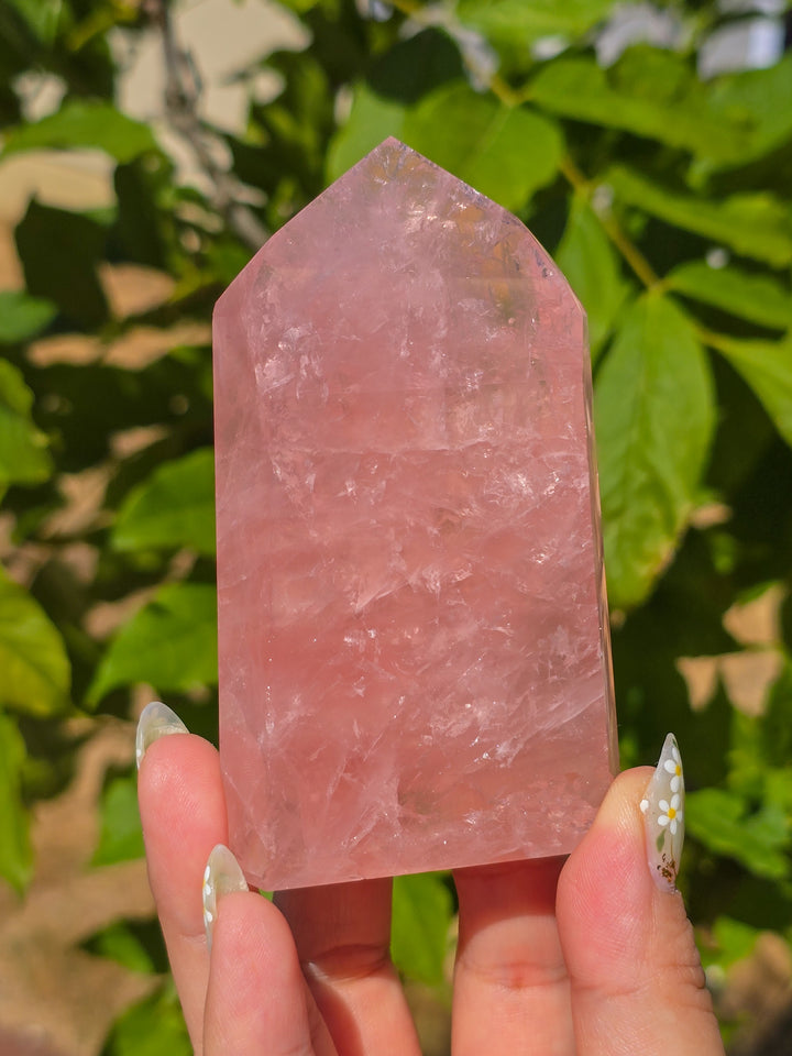 HQ Brazillian Rose Quartz Tower T8