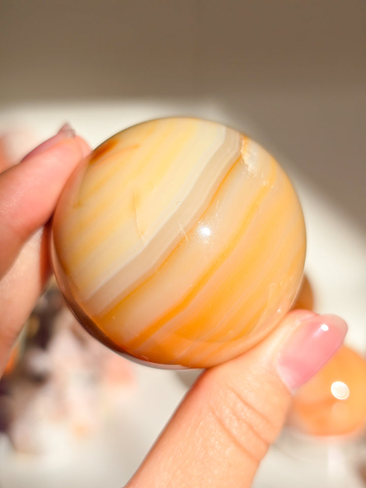 Creamy Carnelian Sphere A