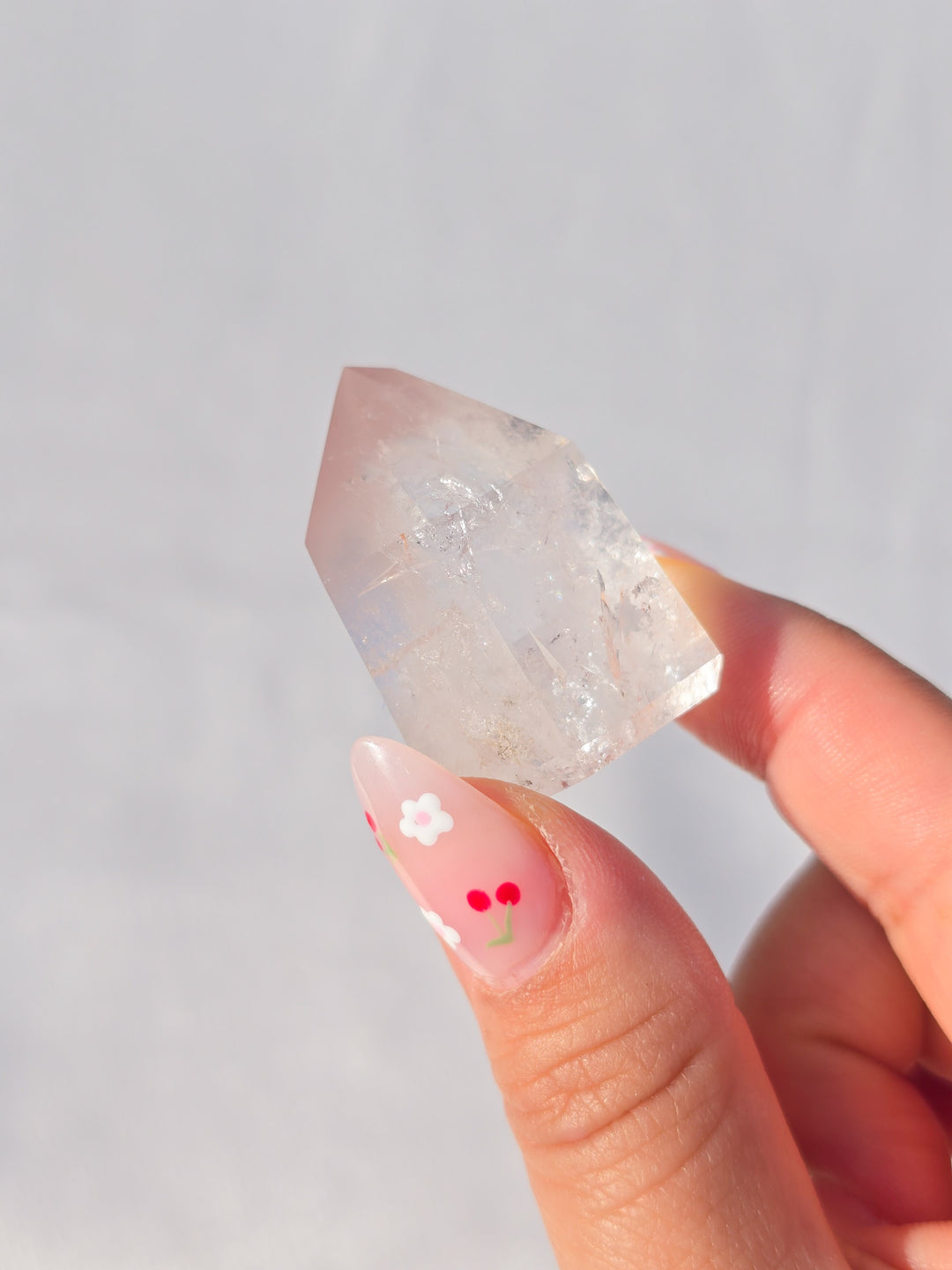 Pink Lithium Quartz Tower L
