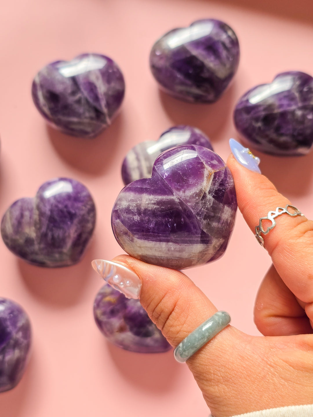 Pocket Puffy Amethyst Heart