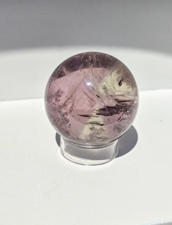 Bi-colored Brazillian Amethyst Sphere b