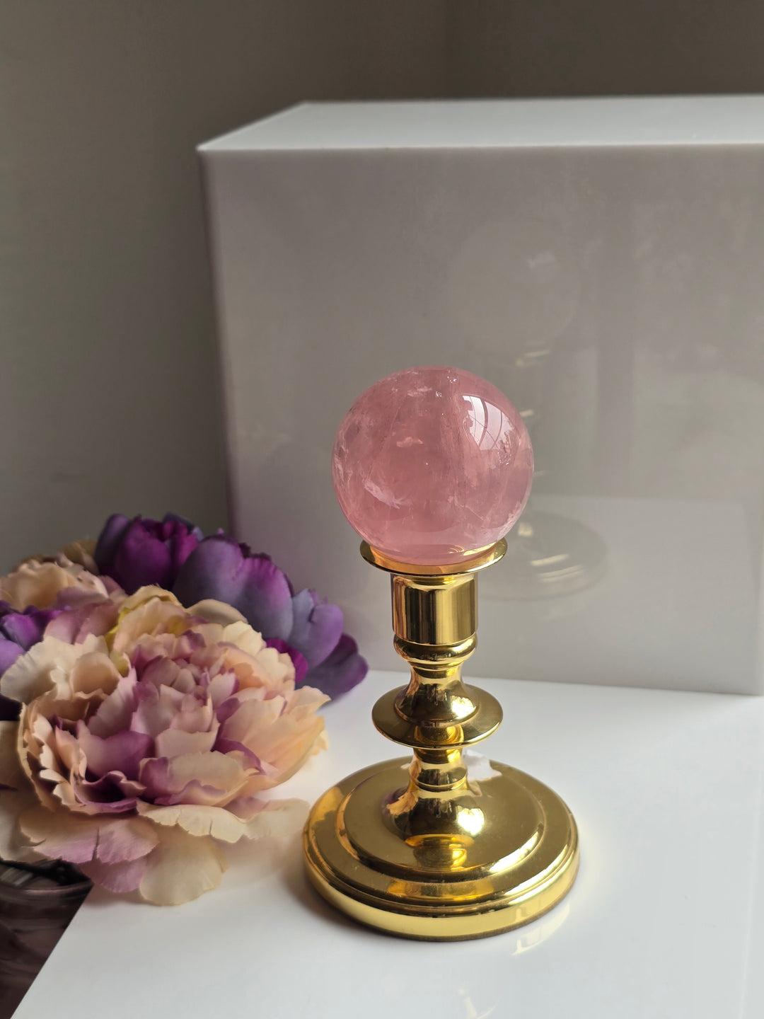 HQ Brazillian Rose Quartz Sphere "F"