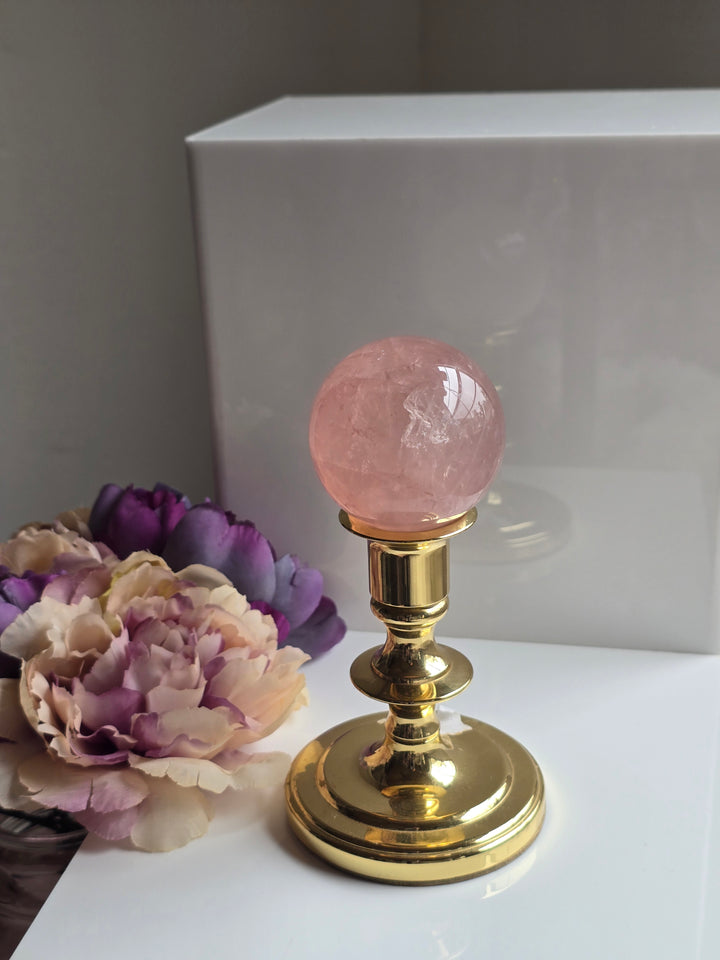 HQ Brazillian Rose Quartz Sphere "D"