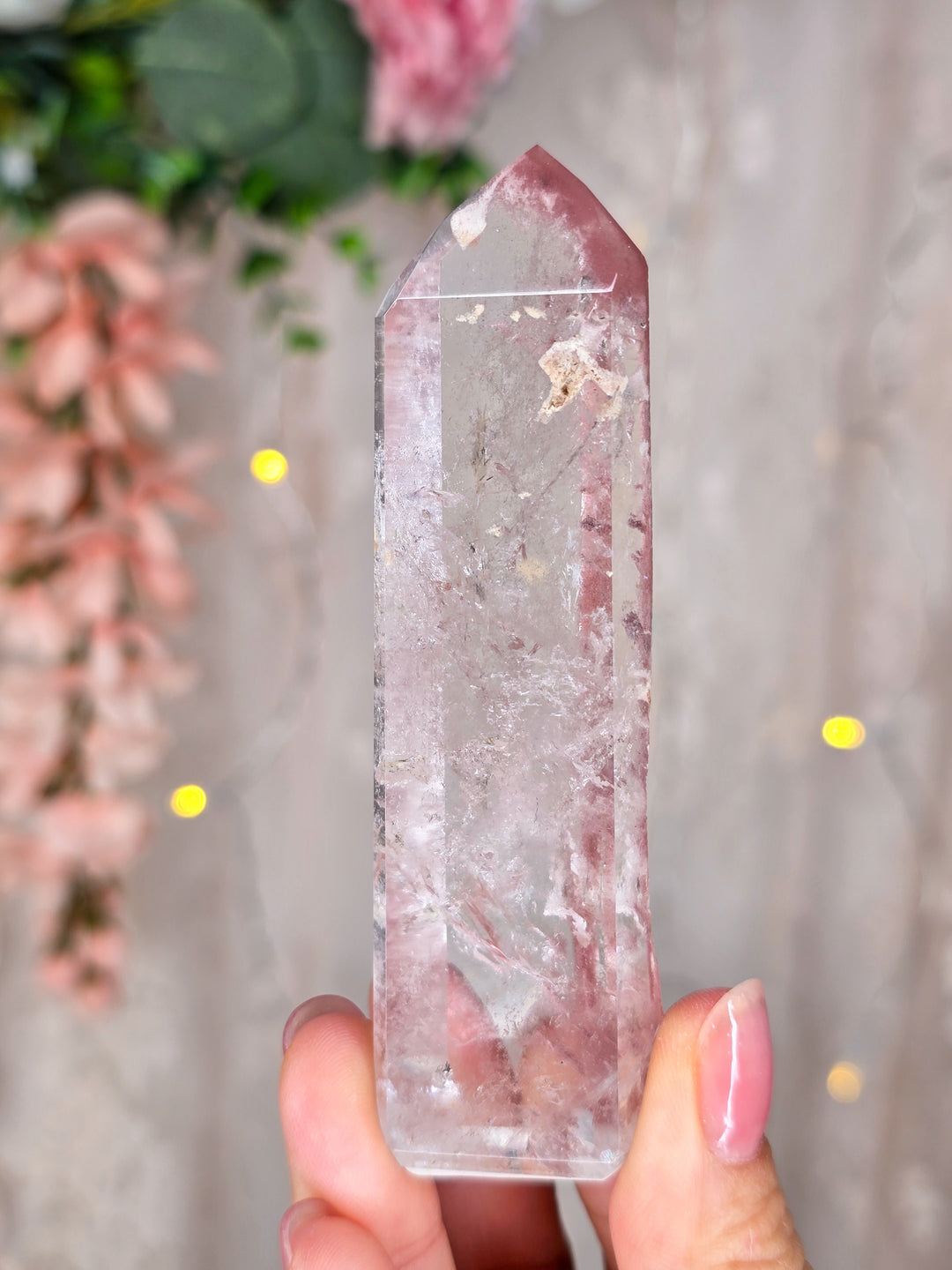 Pink Lemurian Quartz Towers