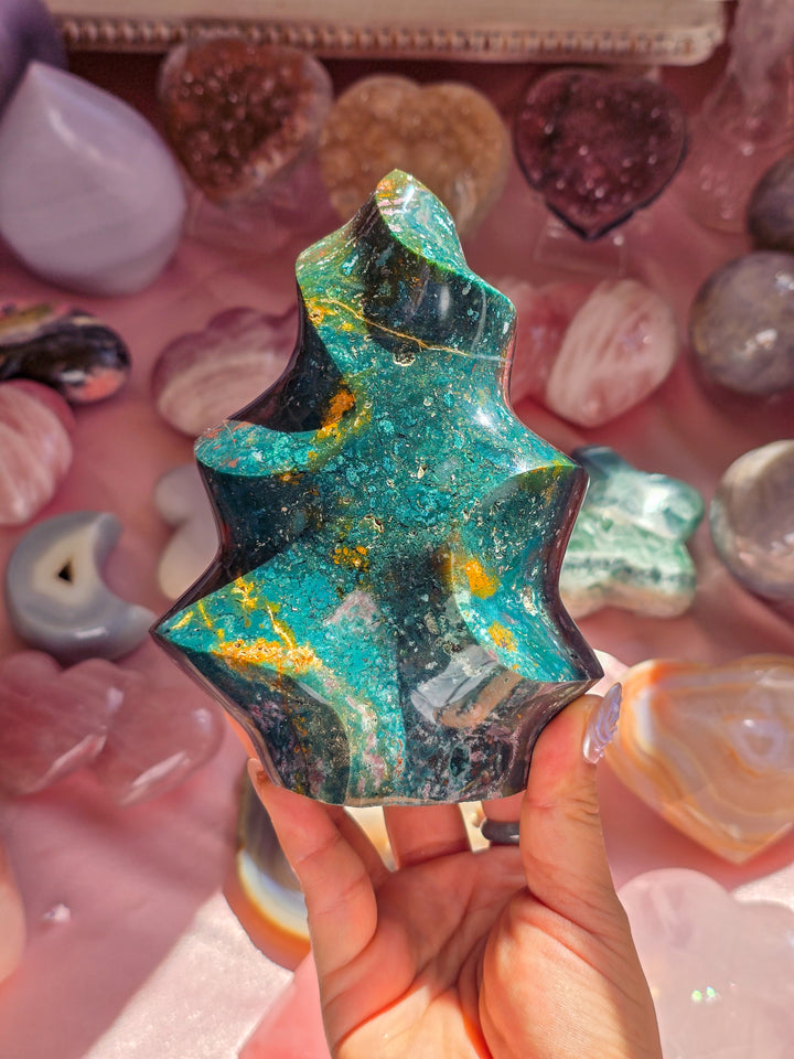 "Teal Like No other" Sea Jasper Flame